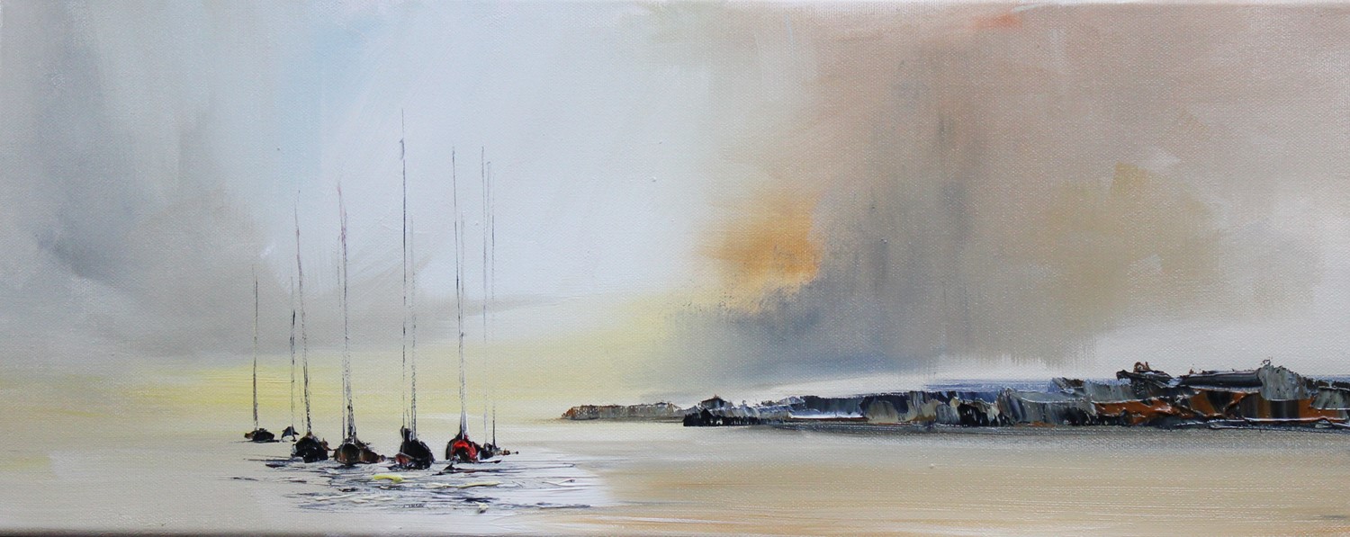 'Six Yachts as the Storm Clears' by artist Rosanne Barr